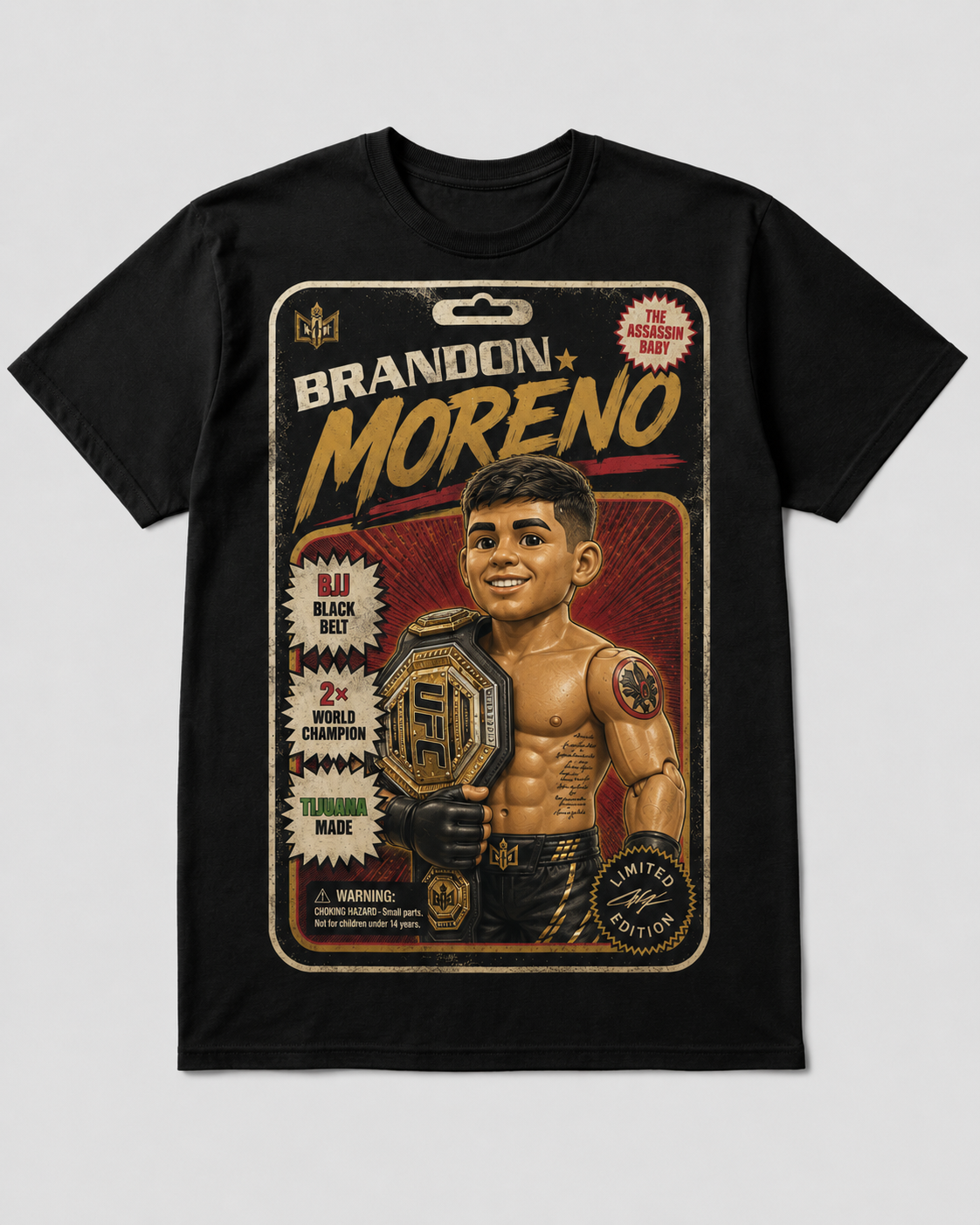 Brandon Moreno collector figure tee, black